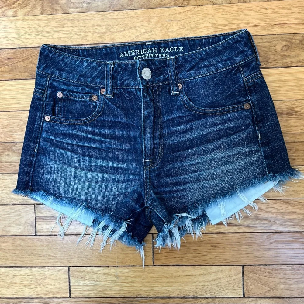 American eagle hi-rise festival cutoff denim jean shorts - Picture 1 of 7